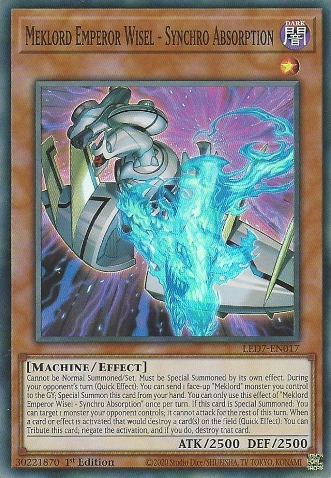 Meklord Emperor Wisel - Synchro Absorption (7017) (LED7) - YuGiOh Single