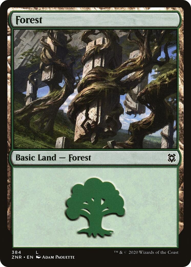 Forest (384) [ZNR] - MTG Single