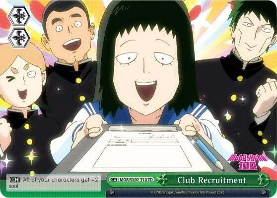 Club Recruitment (Green) (210) [MOB/SX02] - Weiss Schwarz Single