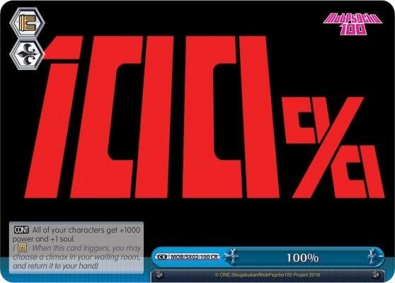 100% (2100) [MOB/SX02] - Weiss Schwarz Single