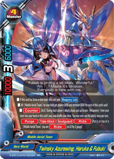 Twinsky Azurewing Haruka & Fubuki (1020053) [S-SS01A] - Future Card BuddyFight Single