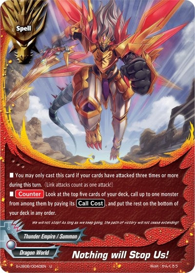 Nothing will Stop Us! (60040) [S-UB06] - Future Card BuddyFight Single
