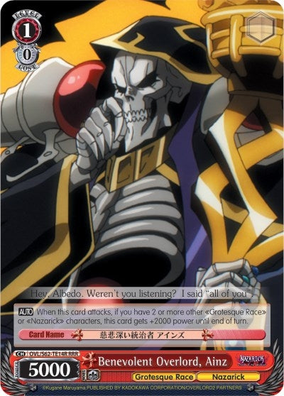 Benevolent Overlord Ainz (RRR) (6214) [OVL/S62] - Weiss Schwarz Single