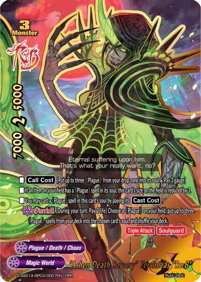 ’Ashen Death Sorcery’ Yersinieas ’Re:B’ (1030007) [S-SS01A] - Future Card BuddyFight Single