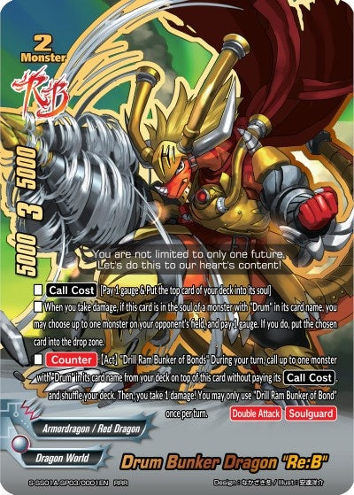 Drum Bunker Dragon ’Re:B’ (1030001) [S-SS01A] - Future Card BuddyFight Single