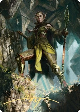 Nissa of Shadowed Boughs Art Card (5/81) (Gold-Stamped Signature) (5) [ASZNR] - MTG Single