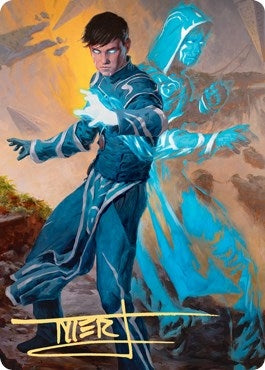 Jace Mirror Mage Art Card (1/81) (Gold-Stamped Signature) (1) [ASZNR] - MTG Single