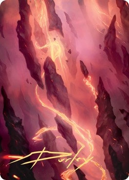Mountain Art Card (16/81) (Gold-Stamped Signature) (16) [ASZNR] - MTG Single