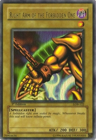 Right Arm of the Forbidden One (122) (LOB) - YuGiOh Single