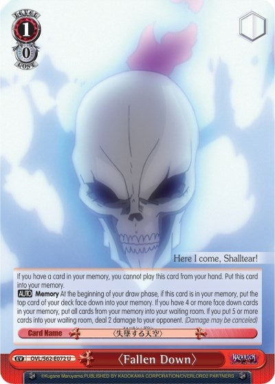 Fallen Down (62072) [OVL/S62] - Weiss Schwarz Single