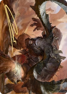 Moraug Fury of Akoum Art Card (Gold-Stamped Signature) (66) [ASZNR] - MTG Single