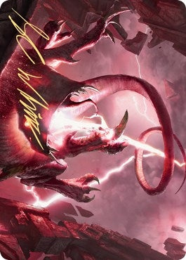Thundering Rebuke Art Card (Gold-Stamped Signature) (68) [ASZNR] - MTG Single