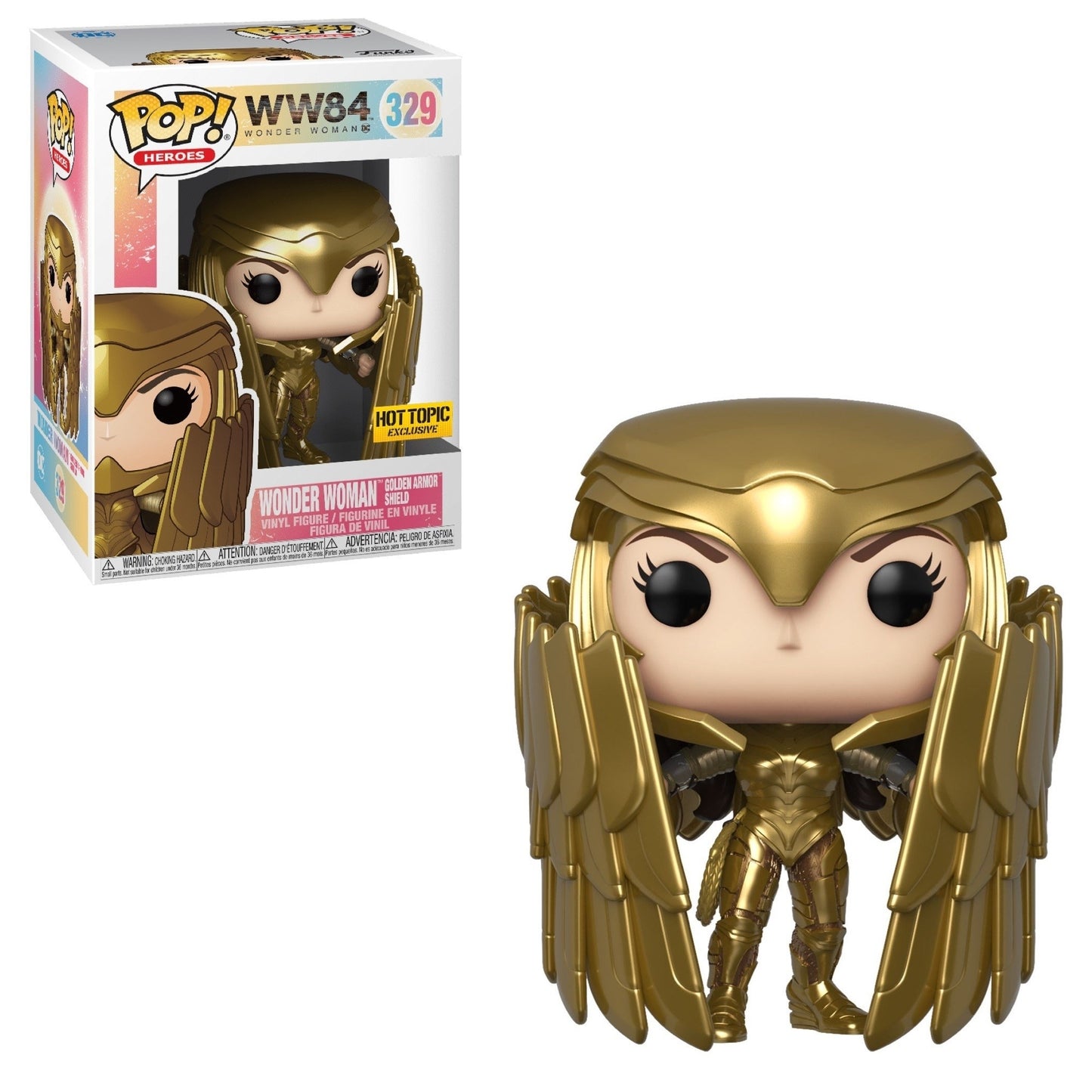 WW84: Wonder Woman (Golden Armor Shield) (Hot Topic Exclusive) (329) [POP!] - Funko Sealed
