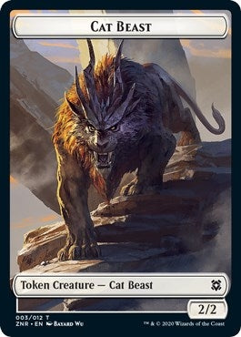 Cat Beast // Construct Double-sided Token (0) [ZNR] - MTG Single