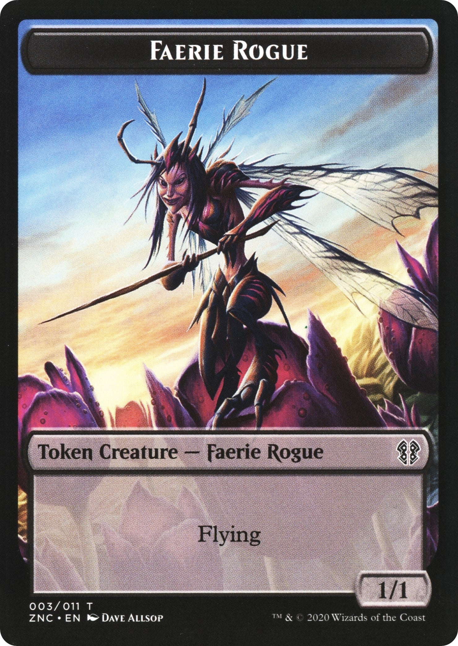 Faerie Rogue // Goblin Rogue Double-sided Token (0) [ZNC] - MTG Single