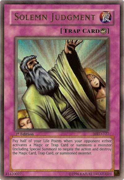 Solemn Judgment (127) (MRD) - YuGiOh Single