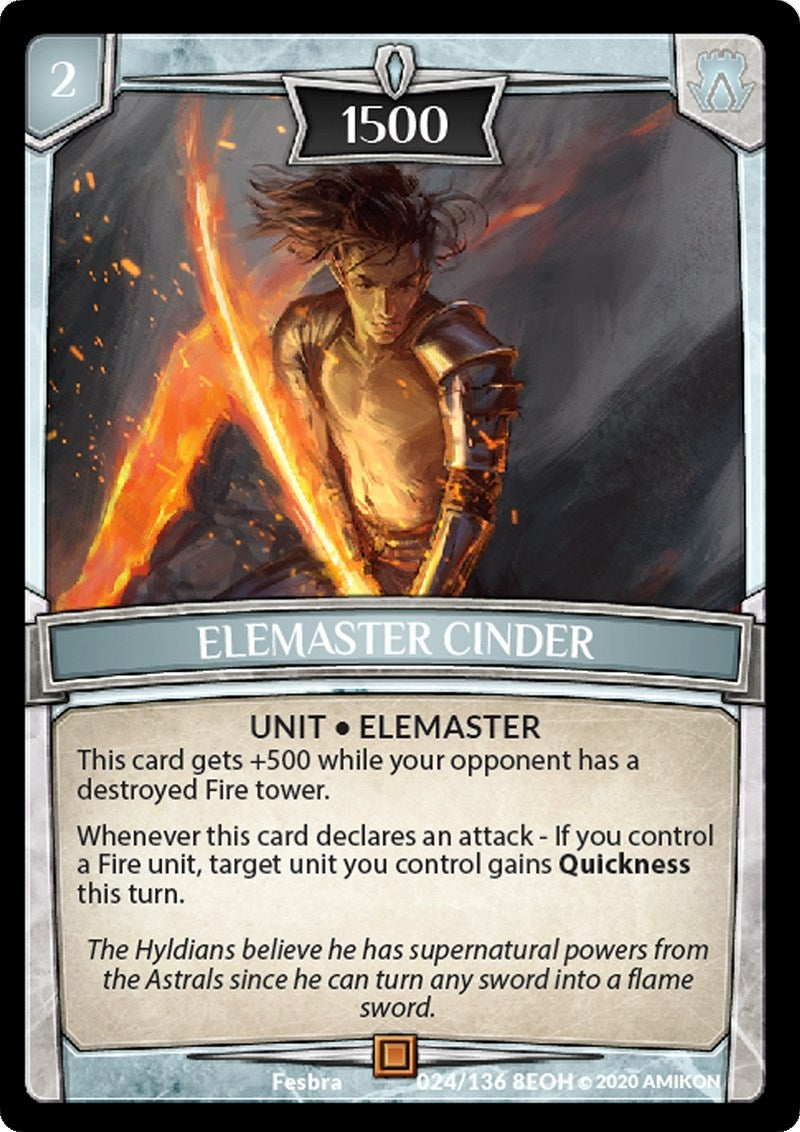Elemaster Cinder (24) [EOH] - Argent Saga TCG Single