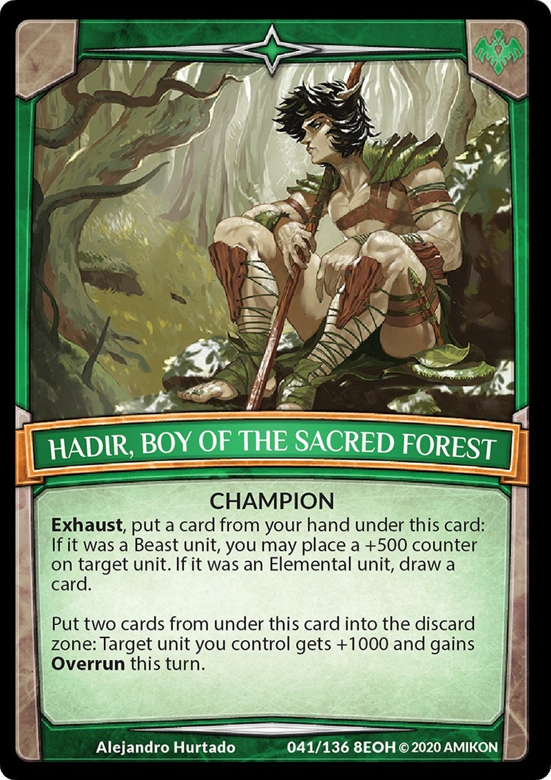 Hadir Boy of the Sacred Forest (41) [EOH] - Argent Saga TCG Single
