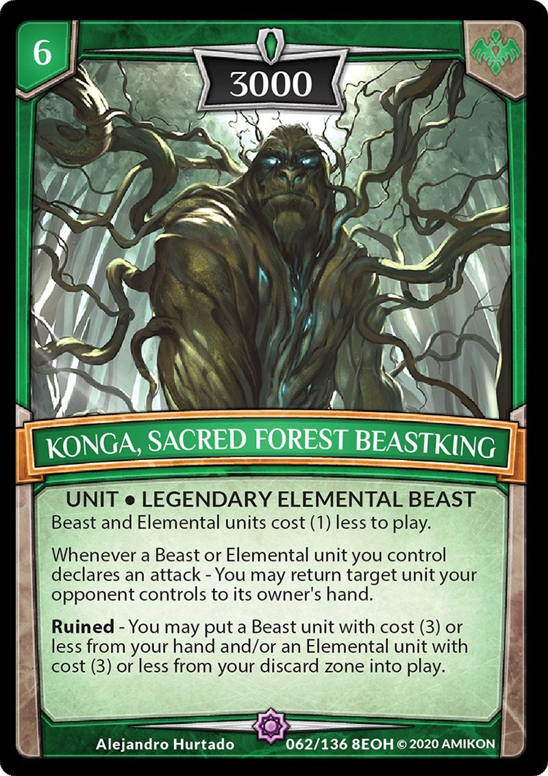 Konga Sacred Forest Beastking (62) [EOH] - Argent Saga TCG Single