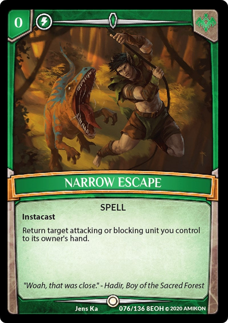 Narrow Escape (76) [EOH] - Argent Saga TCG Single