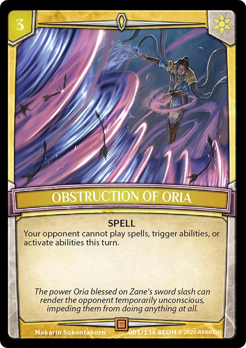 Obstruction of Oria (81) [EOH] - Argent Saga TCG Single