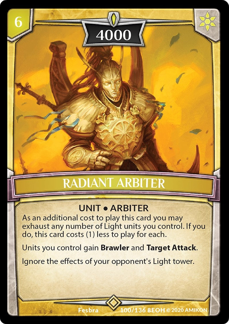 Radiant Arbiter (100) [EOH] - Argent Saga TCG Single