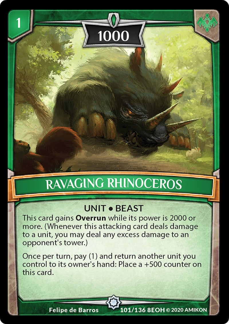 Ravaging Rhinoceros (101) [EOH] - Argent Saga TCG Single