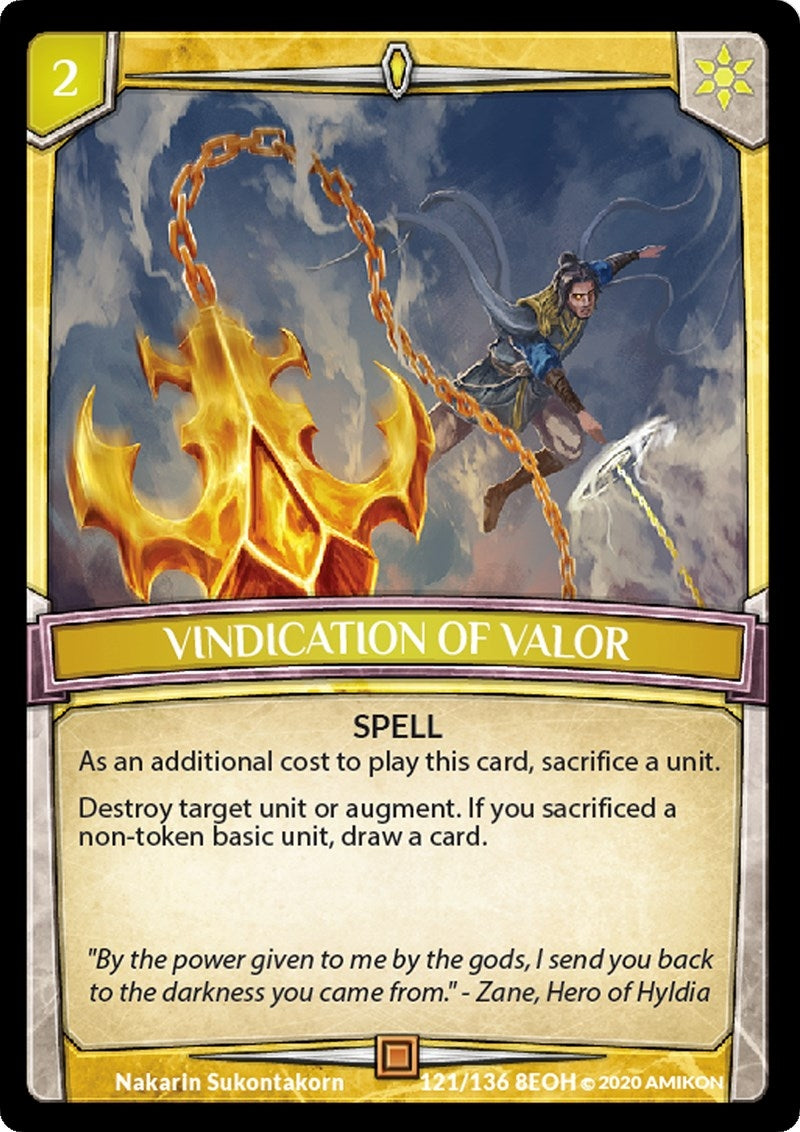 Vindication of Valor (121) [EOH] - Argent Saga TCG Single