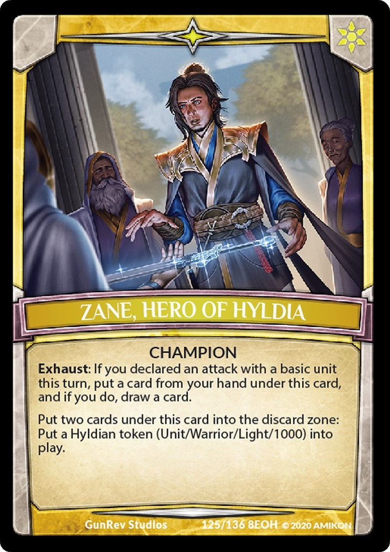 Zane Hero of Hyldia (125) [EOH] - Argent Saga TCG Single