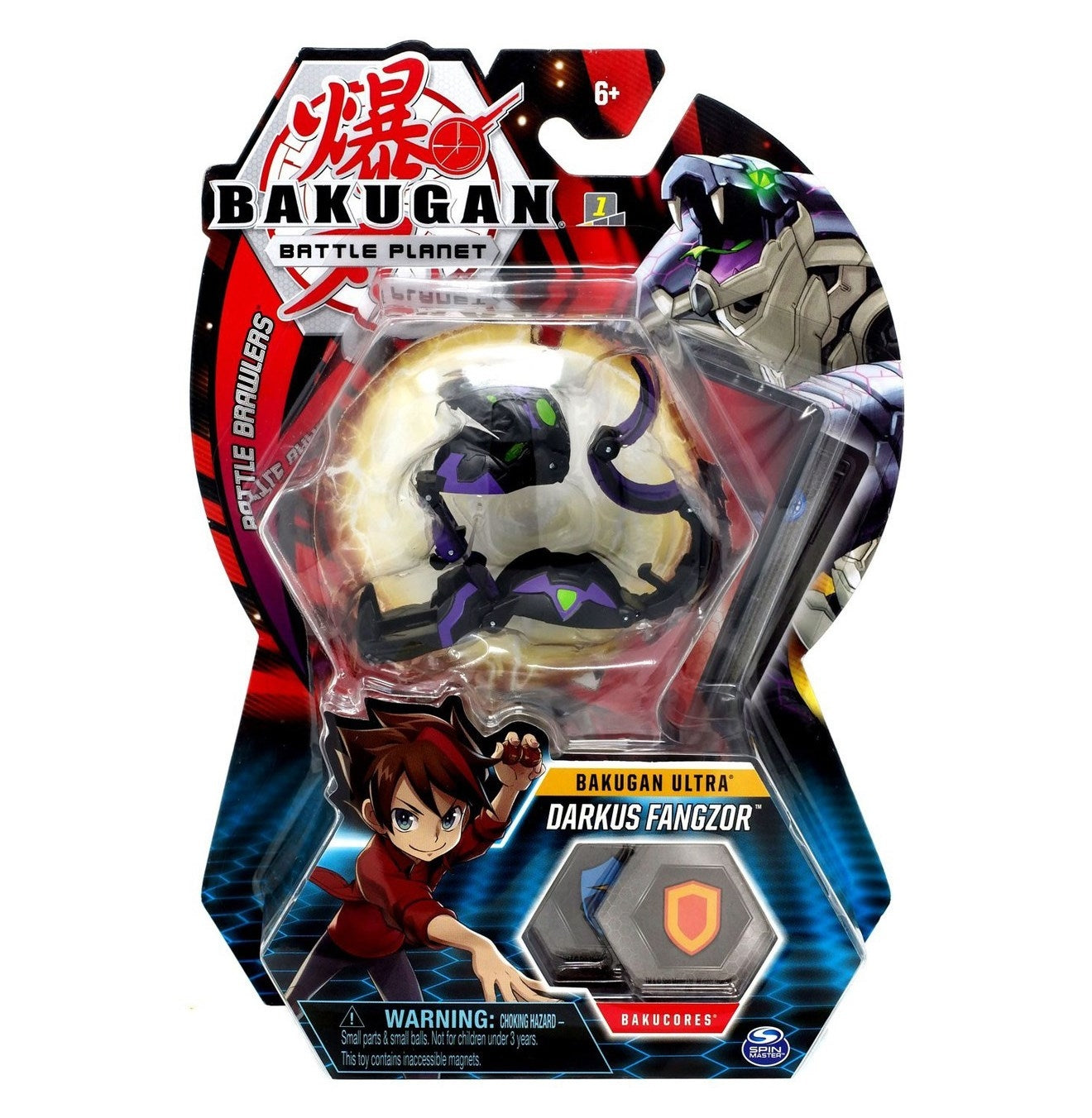 Bakugan Ultra 3-inch Tall Collectible Transforming Creature - Darkus Fangzor [BB] - Bakugan TCG Sealed