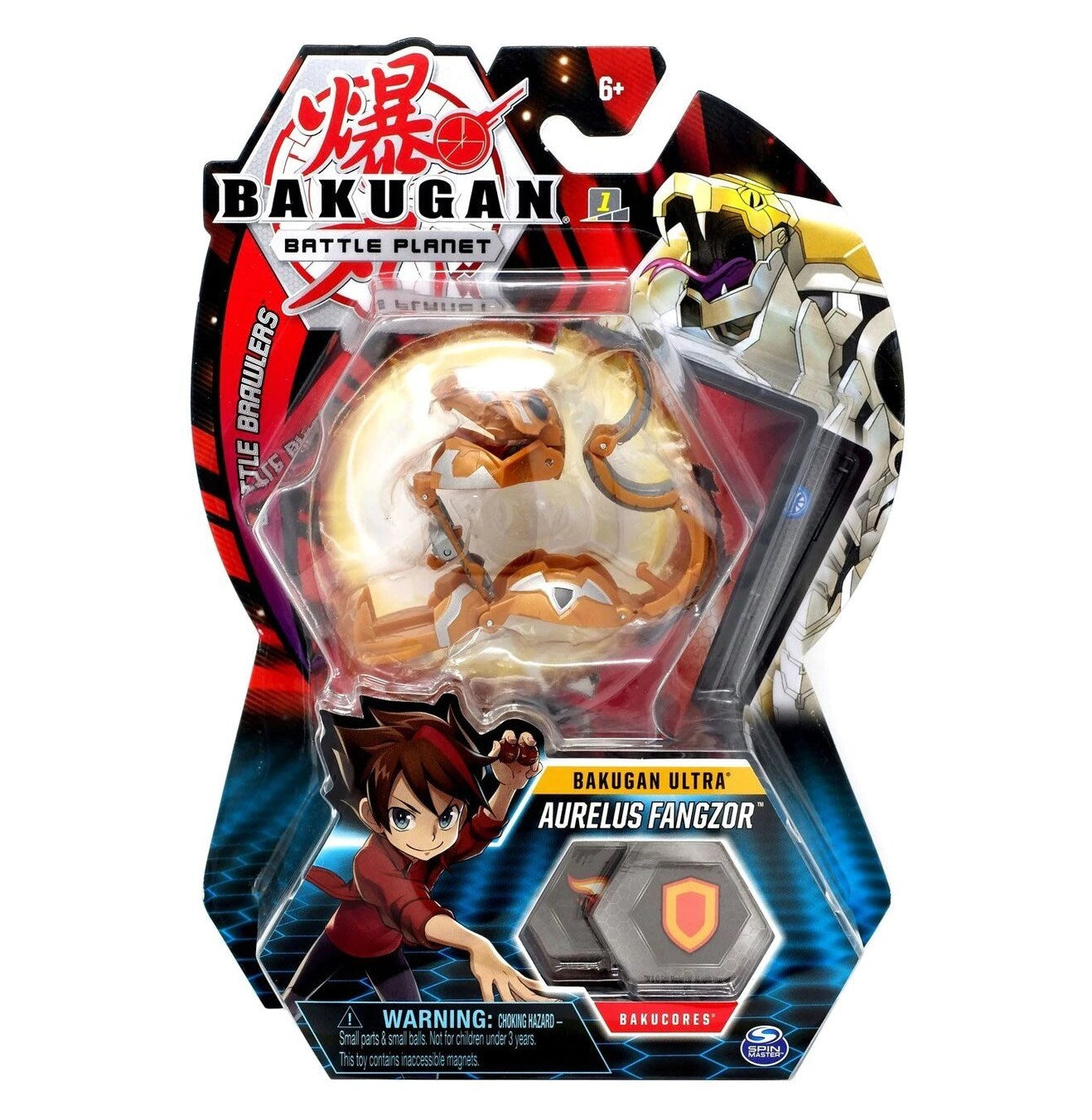Bakugan Ultra 3-inch Tall Collectible Transforming Creature - Aurelus Fangzor [BB] - Bakugan TCG Sealed