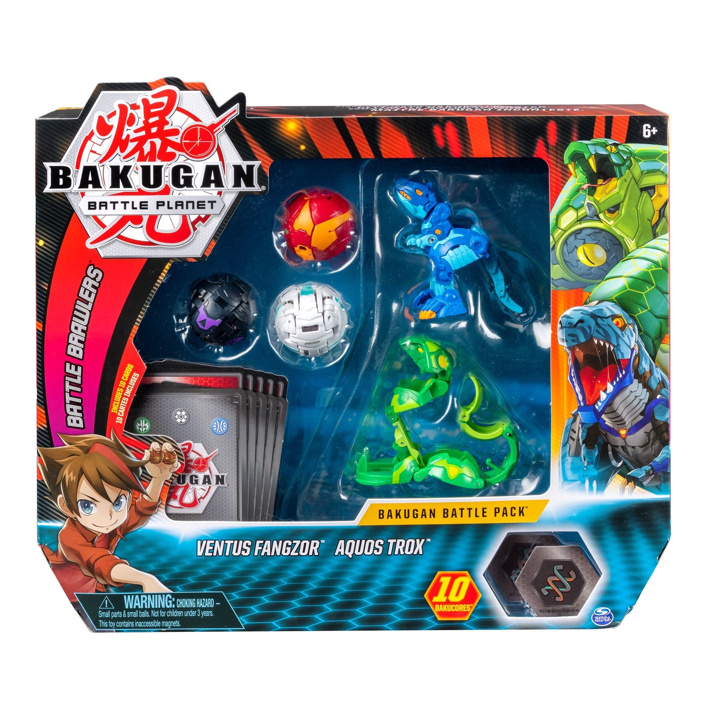 Bakugan Battle Pack 5-Pack - Ventus Fangzor and Aquos Trox [BB] - Bakugan TCG Sealed