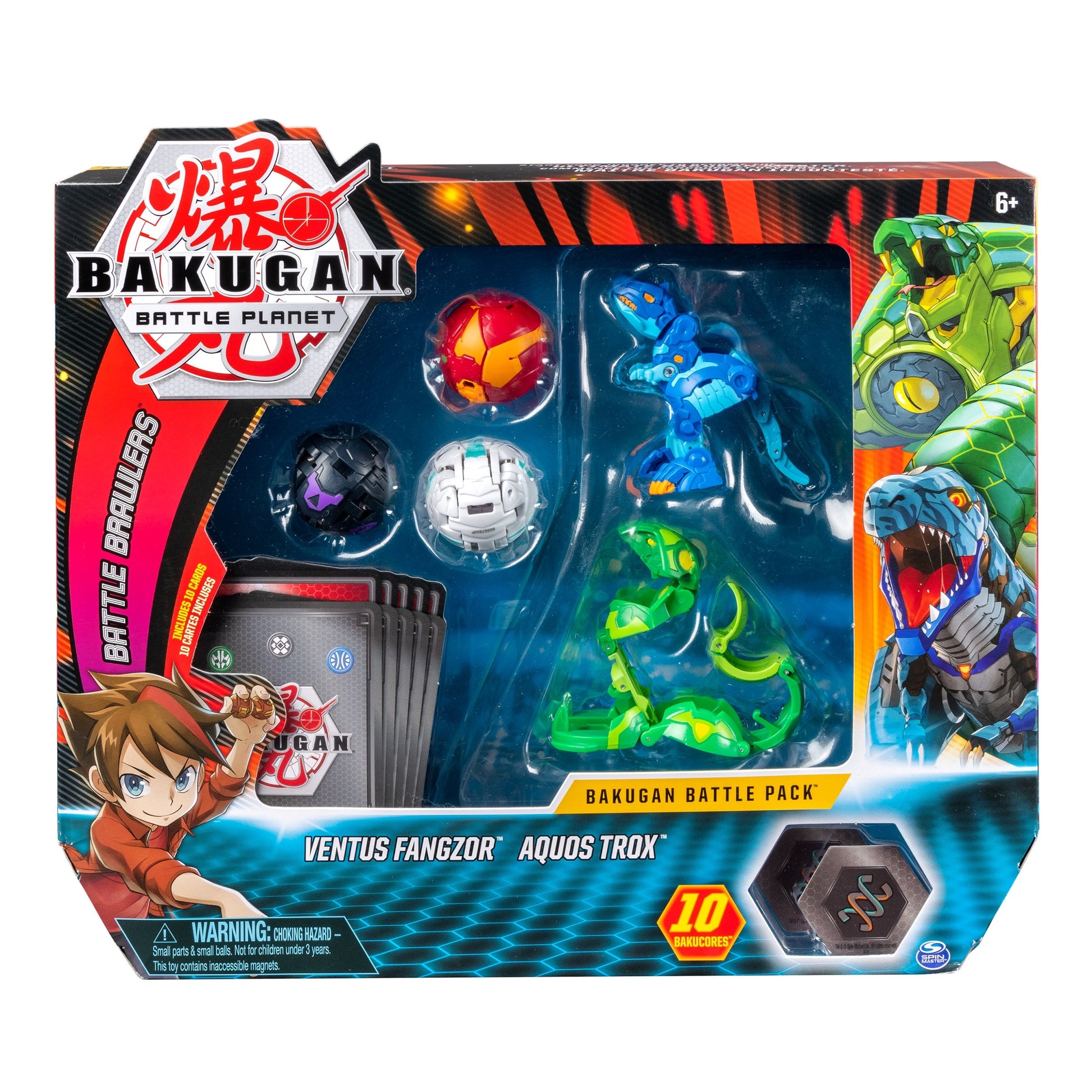 Bakugan Battle Pack 5-Pack - Ventus Fangzor and Aquos Trox [BB] - Bakugan TCG Sealed