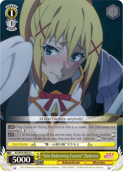 ’Sole Redeeming Feature’ Darkness (76022) [KS/W76] - Weiss Schwarz Single