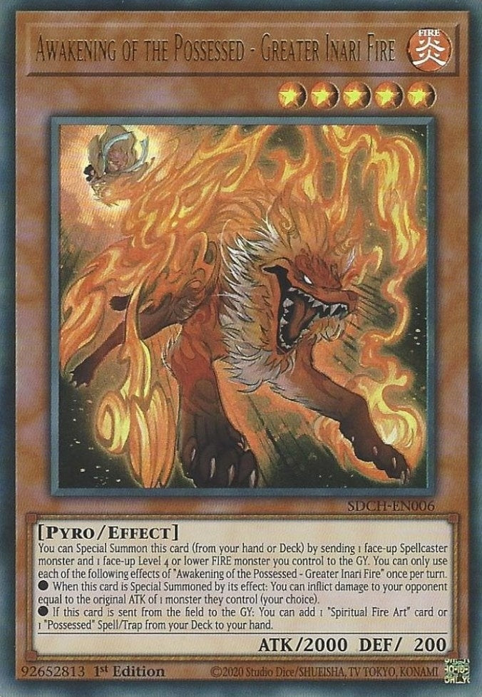 Awakening of the Possessed - Greater Inari Fire (6) (SDCH) - YuGiOh Single