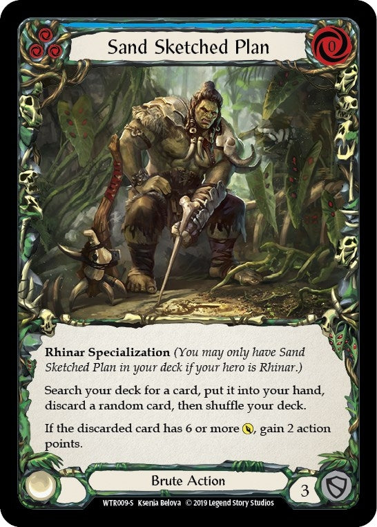 Sand Sketched Plan (9) [WTR] - Flesh and Blood TCG Single