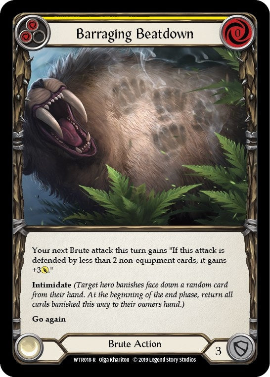Barraging Beatdown (Yellow) (18) [WTR] - Flesh and Blood TCG Single