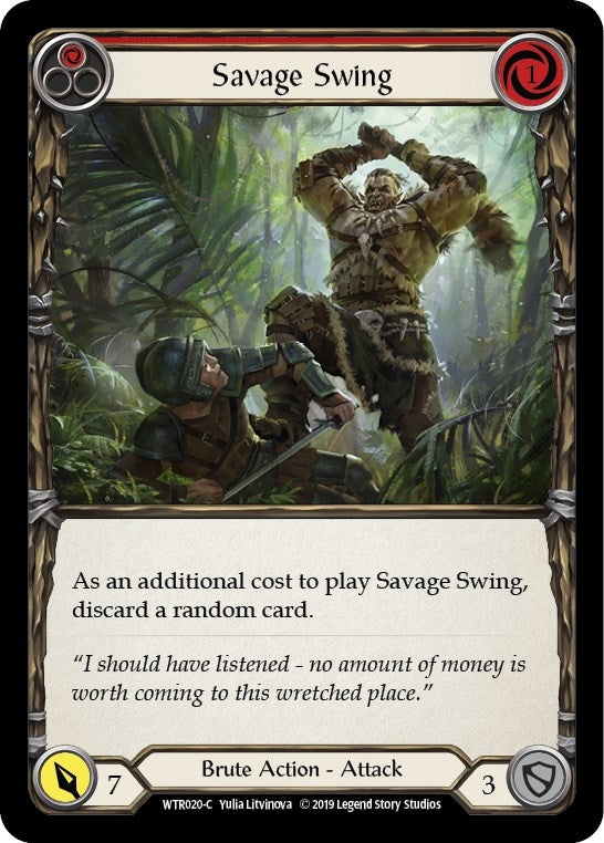 Savage Swing (Red) (20) [WTR] - Flesh and Blood TCG Single