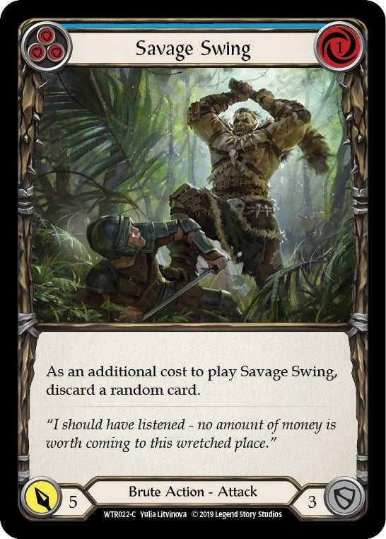 Savage Swing (Blue) (22) [WTR] - Flesh and Blood TCG Single