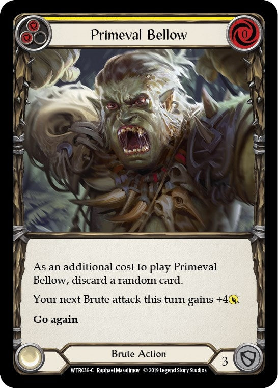 Primeval Bellow (Yellow) (36) [WTR] - Flesh and Blood TCG Single