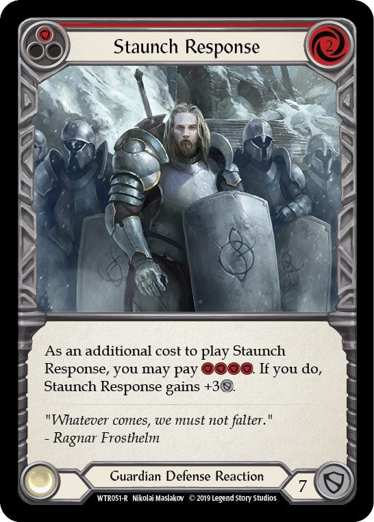 Staunch Response (Red) (51) [WTR] - Flesh and Blood TCG Single