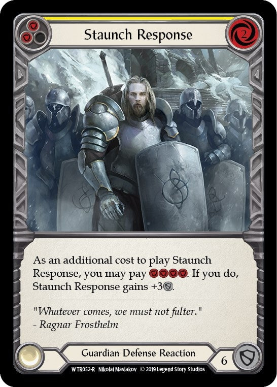 Staunch Response (Yellow) (52) [WTR] - Flesh and Blood TCG Single