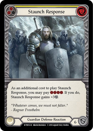 Staunch Response (Yellow) (52) [WTR] - Flesh and Blood TCG Single