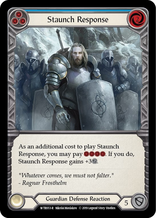 Staunch Response (Blue) (53) [WTR] - Flesh and Blood TCG Single