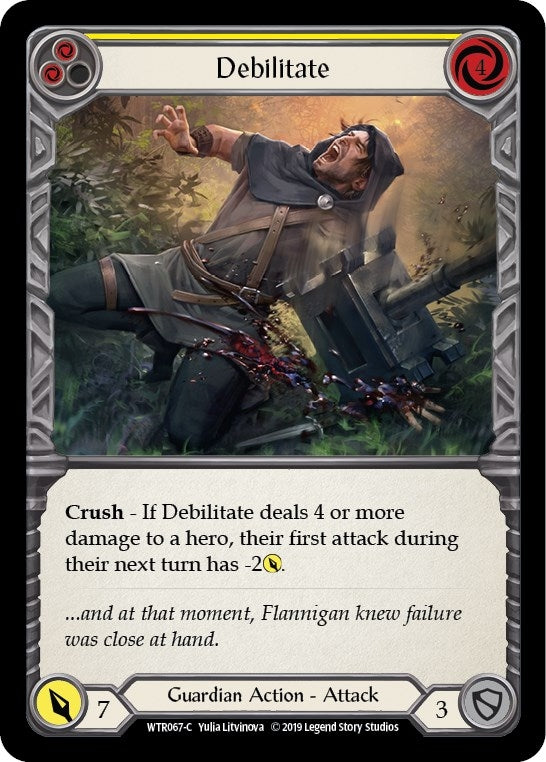 Debilitate (Yellow) (67) [WTR] - Flesh and Blood TCG Single