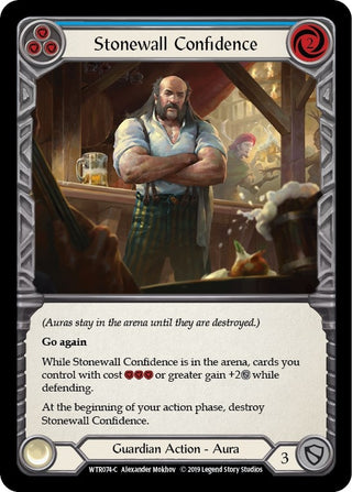 Stonewall Confidence (Blue) (74) [WTR] - Flesh and Blood TCG Single