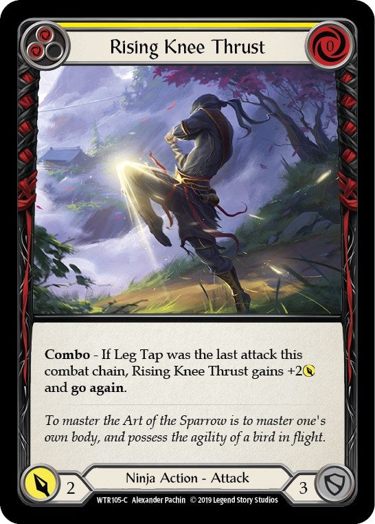Rising Knee Thrust (Yellow) (105) [WTR] - Flesh and Blood TCG Single