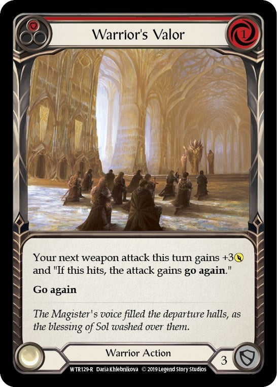 Warrior’s Valor (Red) (129) [WTR] - Flesh and Blood TCG Single