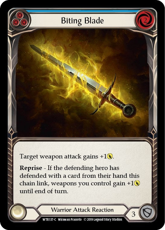 Biting Blade (Blue) (137) [WTR] - Flesh and Blood TCG Single
