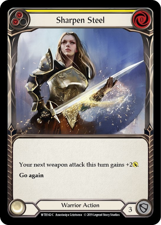 Sharpen Steel (Yellow) (142) [WTR] - Flesh and Blood TCG Single
